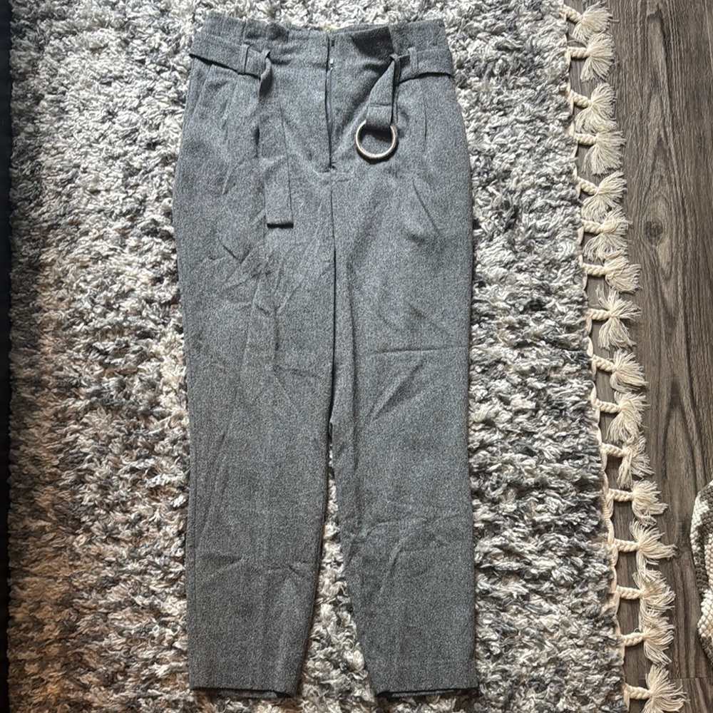 Express Gray Ankle Cropped Pants